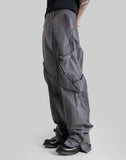 SUN-BLEACHED DRAPED POCKET TROUSERS