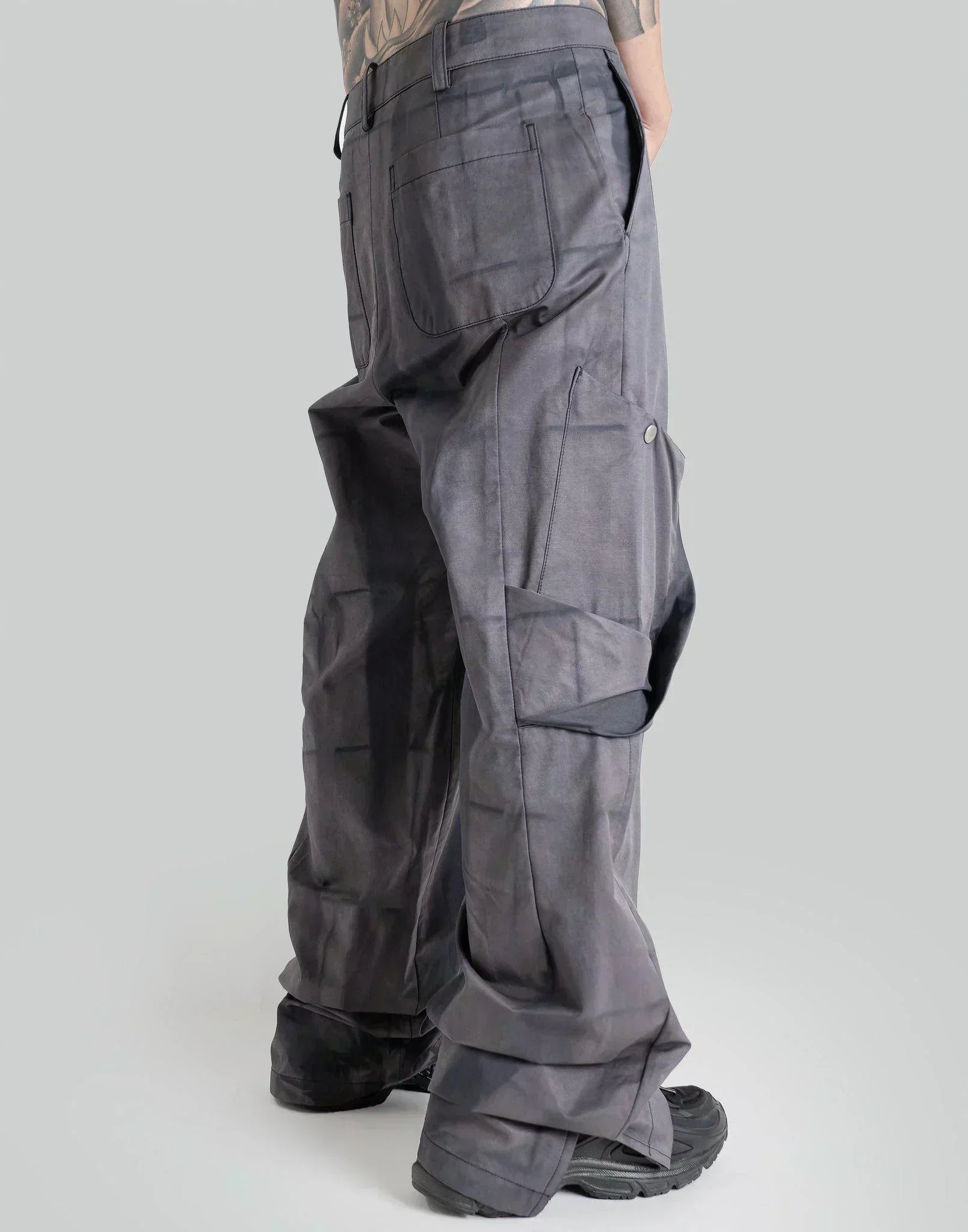 JiyongKim - SUN-BLEACHED DRAPED POCKET TROUSERS - 082plus