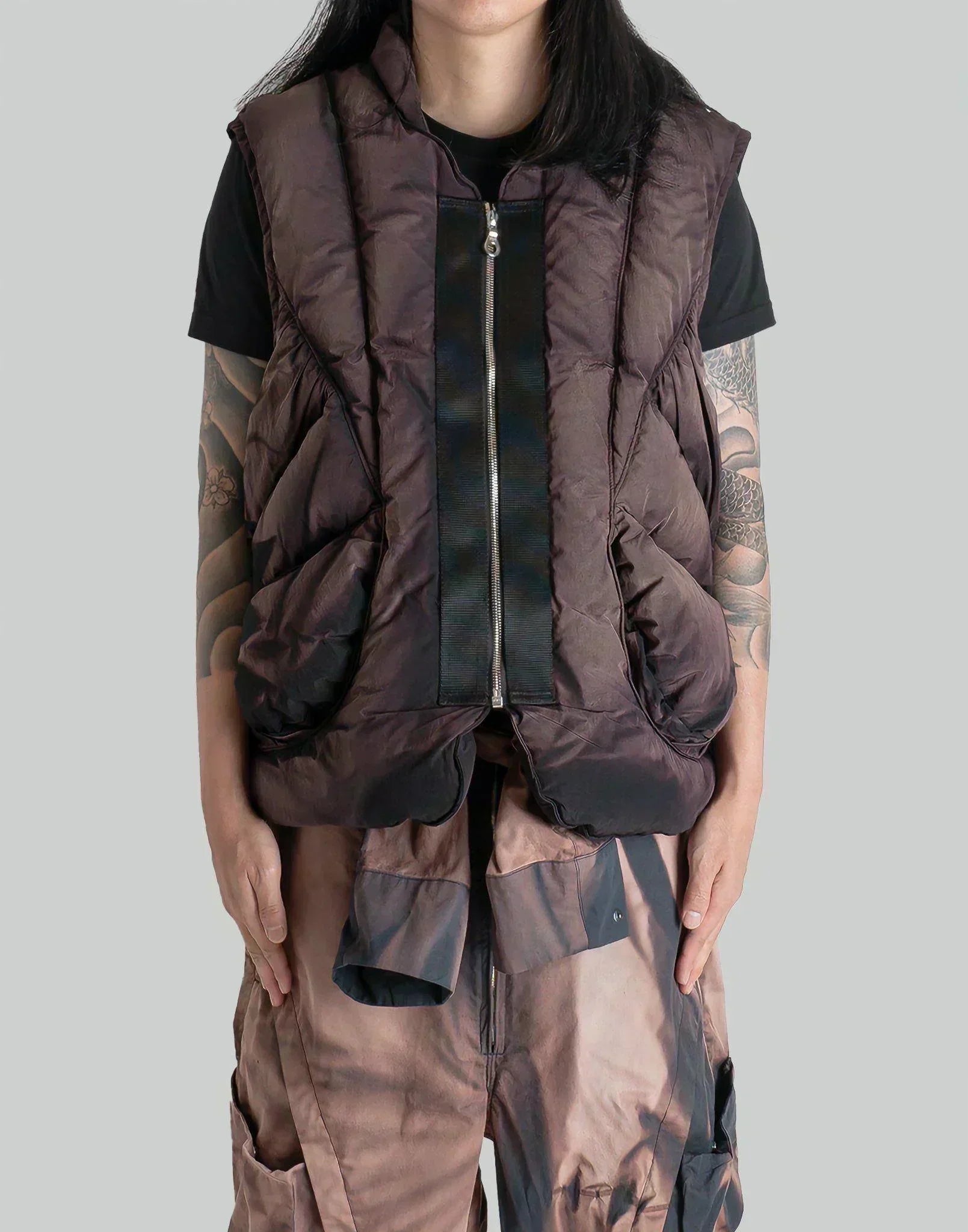 JiyongKim - SUN-BLEACHED FOLDED DOWN VEST - 082plus
