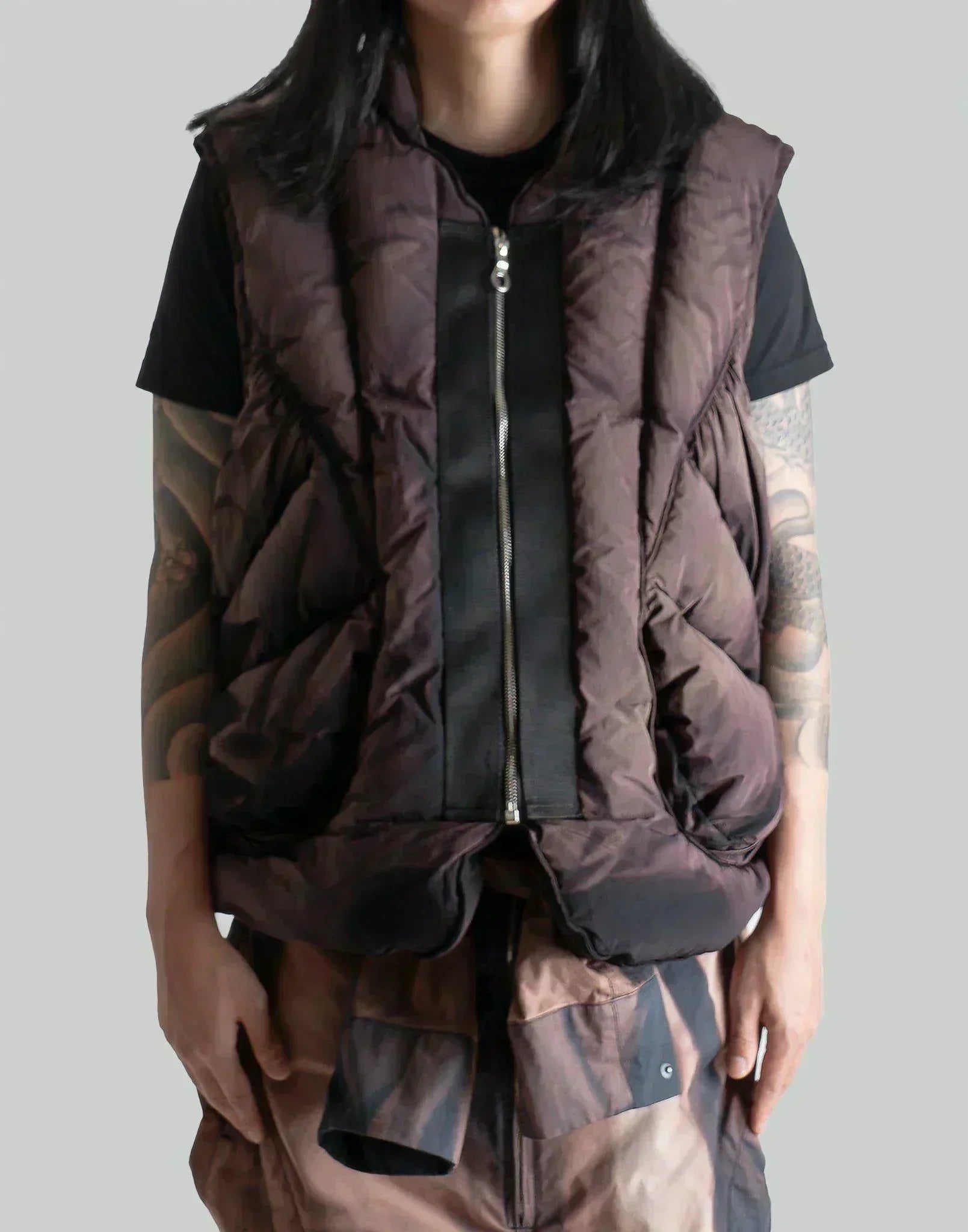 JiyongKim - SUN-BLEACHED FOLDED DOWN VEST - 082plus