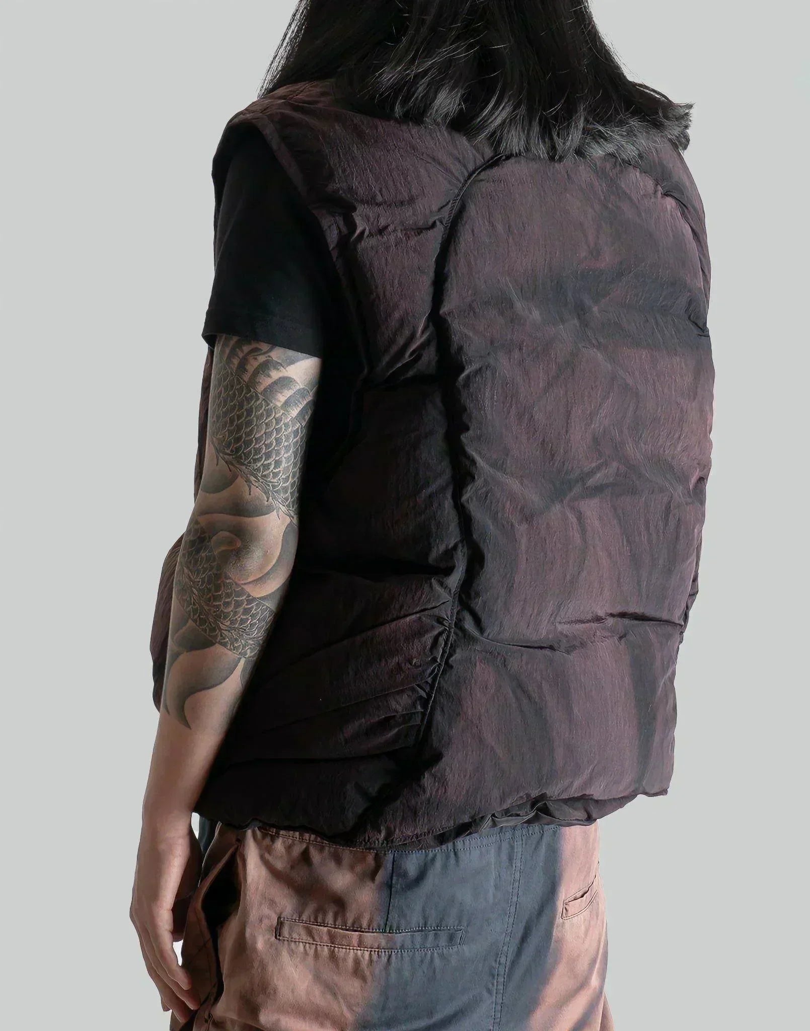 JiyongKim - SUN-BLEACHED FOLDED DOWN VEST - 082plus