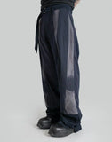 SUN-BLEACHED PATCHWORKED STRAIGHT TROUSERS
