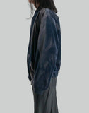 JiyongKim - SUN-BLEACHED VELVET SHAWL COLLAR BOMBER - 082plus