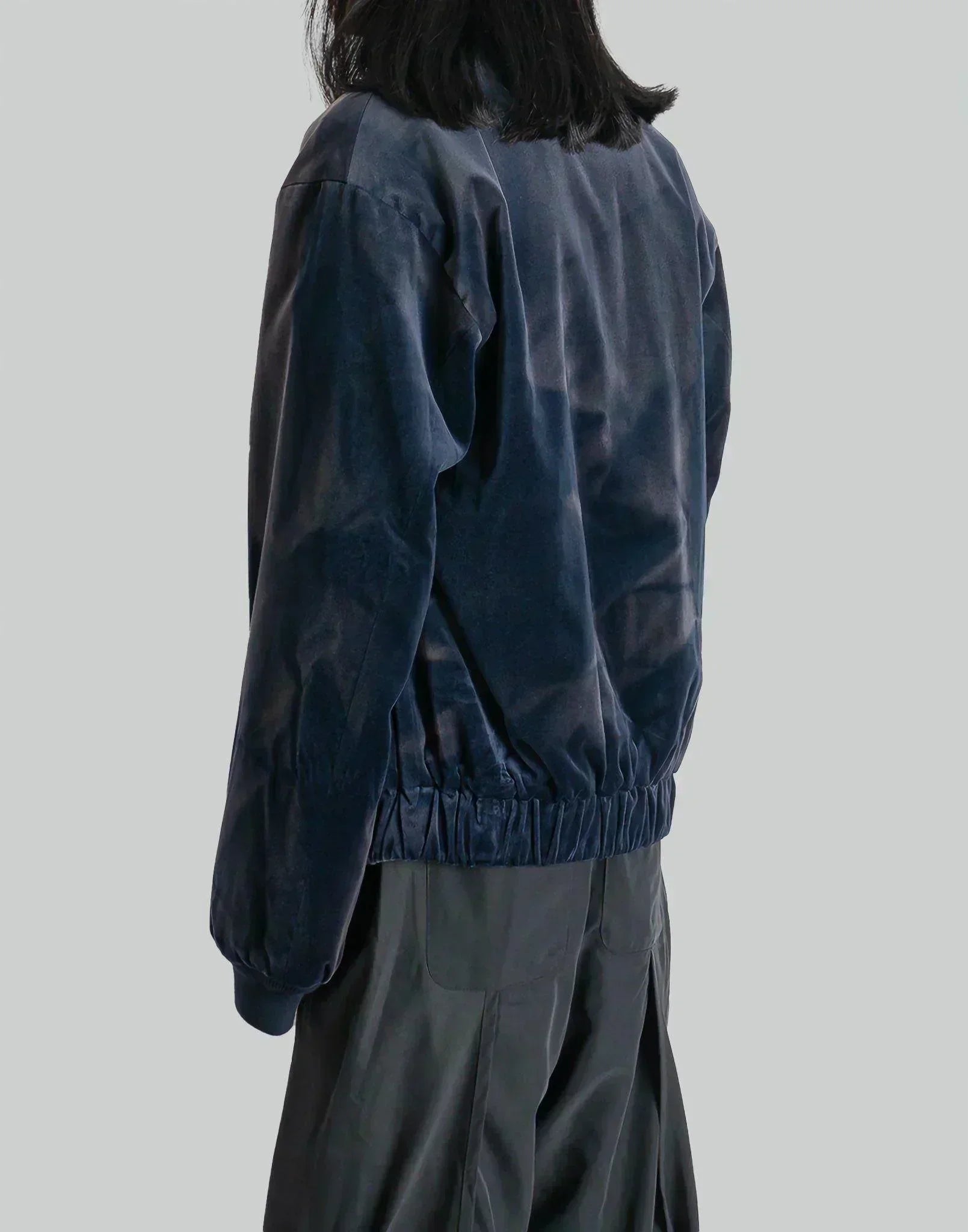 JiyongKim - SUN-BLEACHED VELVET SHAWL COLLAR BOMBER - 082plus