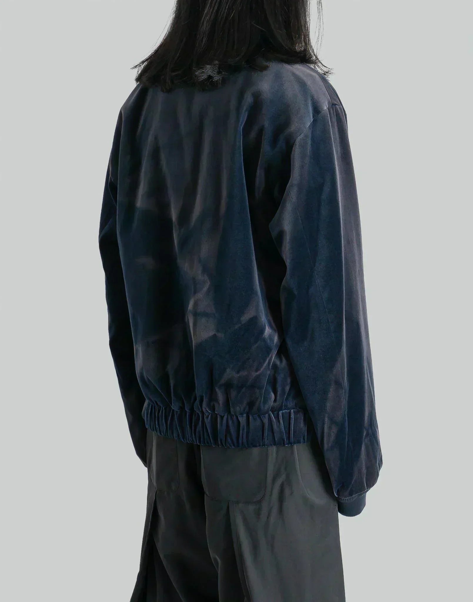 JiyongKim - SUN-BLEACHED VELVET SHAWL COLLAR BOMBER - 082plus