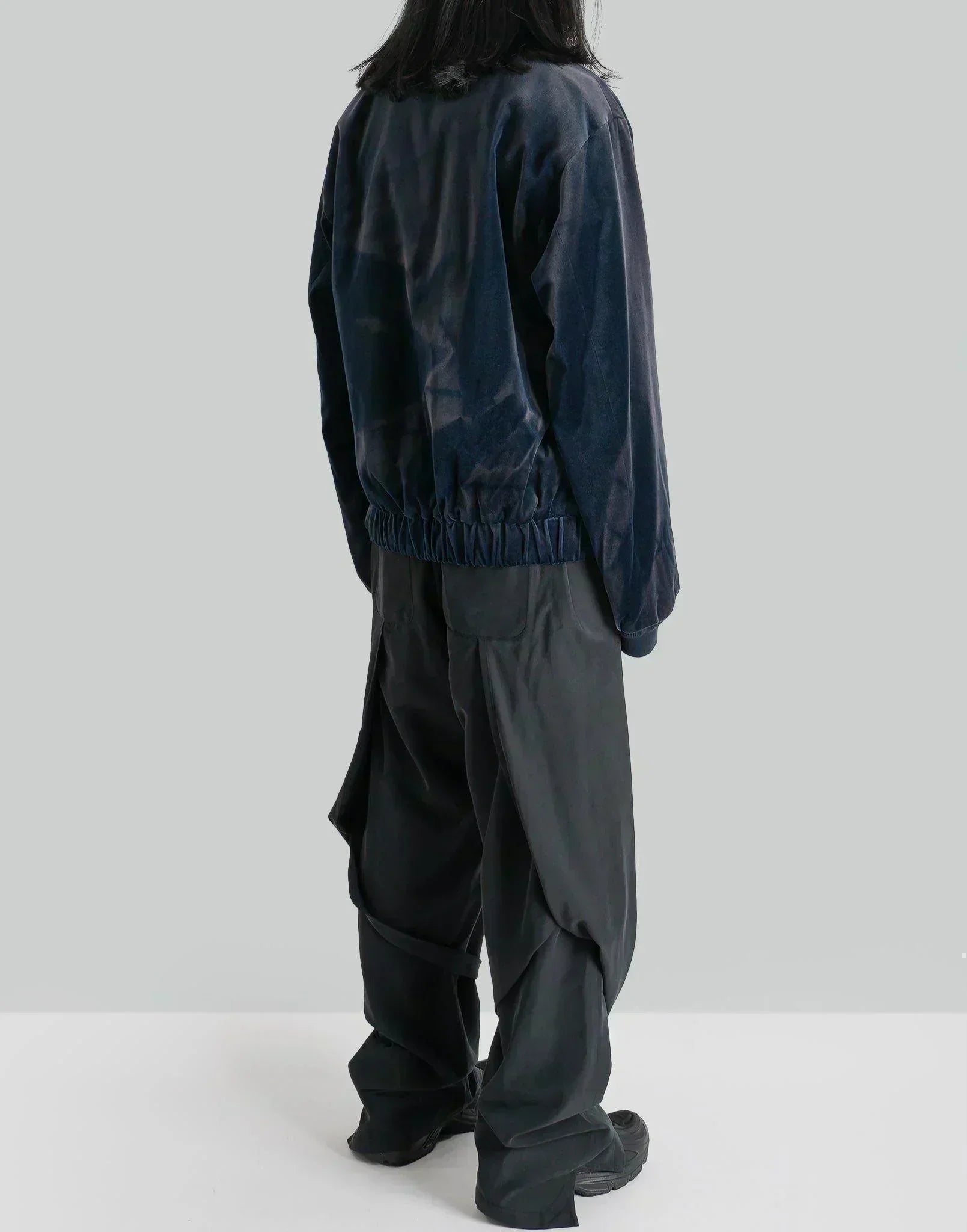 JiyongKim - SUN-BLEACHED VELVET SHAWL COLLAR BOMBER - 082plus