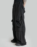 WIDE DRAPED WAIST TROUSERS