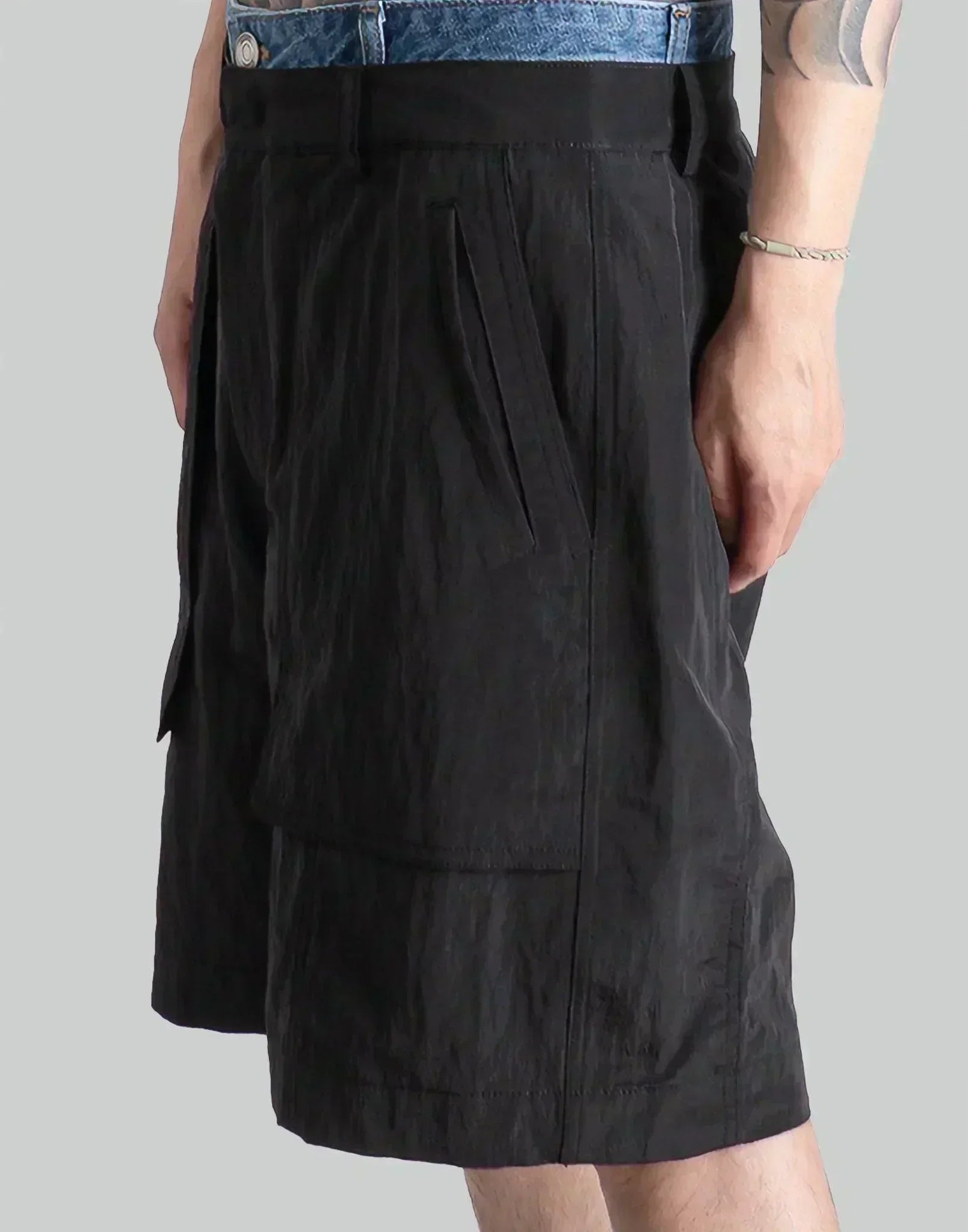 Juun.J - Denim Layered Design Shorts - 082plus