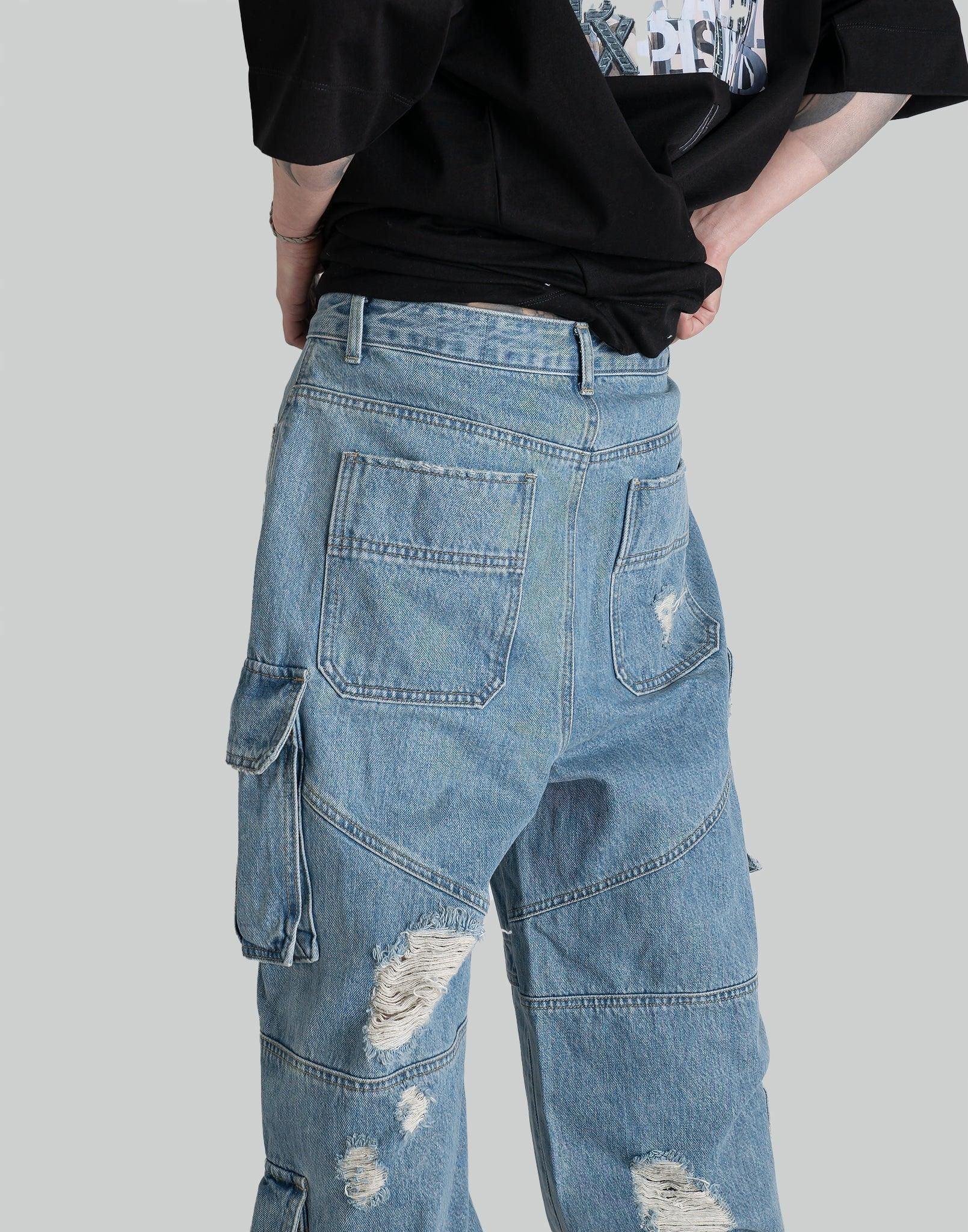 Juun.J - Destroyed Wide Cargo Denim - 082plus