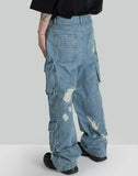 Juun.J - Destroyed Wide Cargo Denim - 082plus