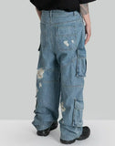 Juun.J - Destroyed Wide Cargo Denim - 082plus
