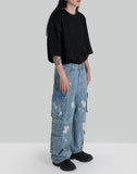 Juun.J - Destroyed Wide Cargo Denim - 082plus