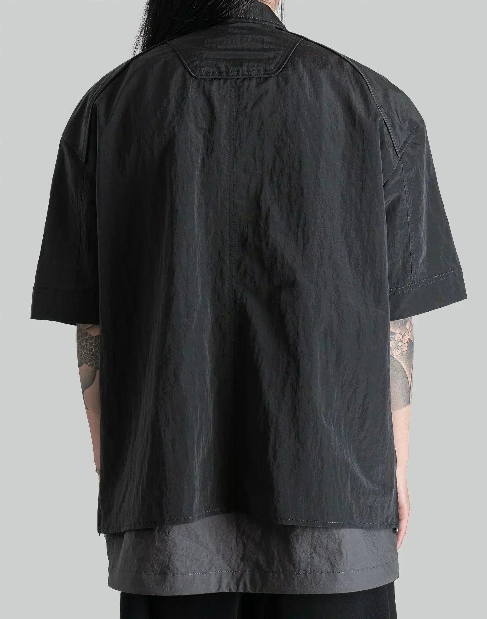 Juun.J - Double Layered Short Sleeve Zip-Up Shirts - 082plus