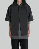 Double Layered Short Sleeve Zip-Up Shirts