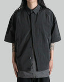 Juun.J - Double Layered Short Sleeve Zip-Up Shirts - 082plus
