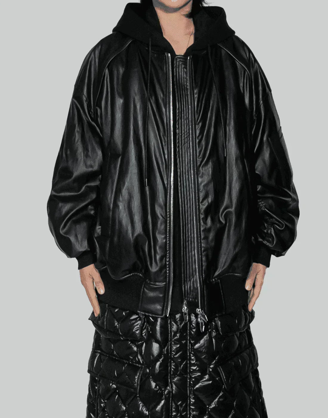 Juun.J - Fake Leather MA-1 Jumper - 082plus