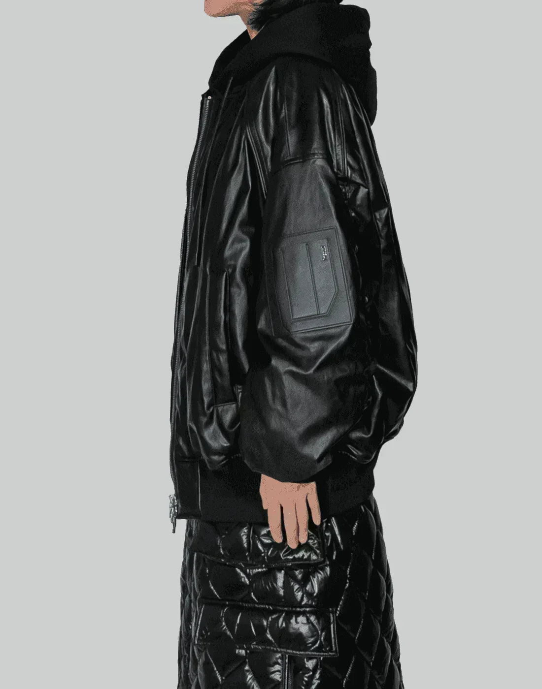 Juun.J - Fake Leather MA-1 Jumper - 082plus