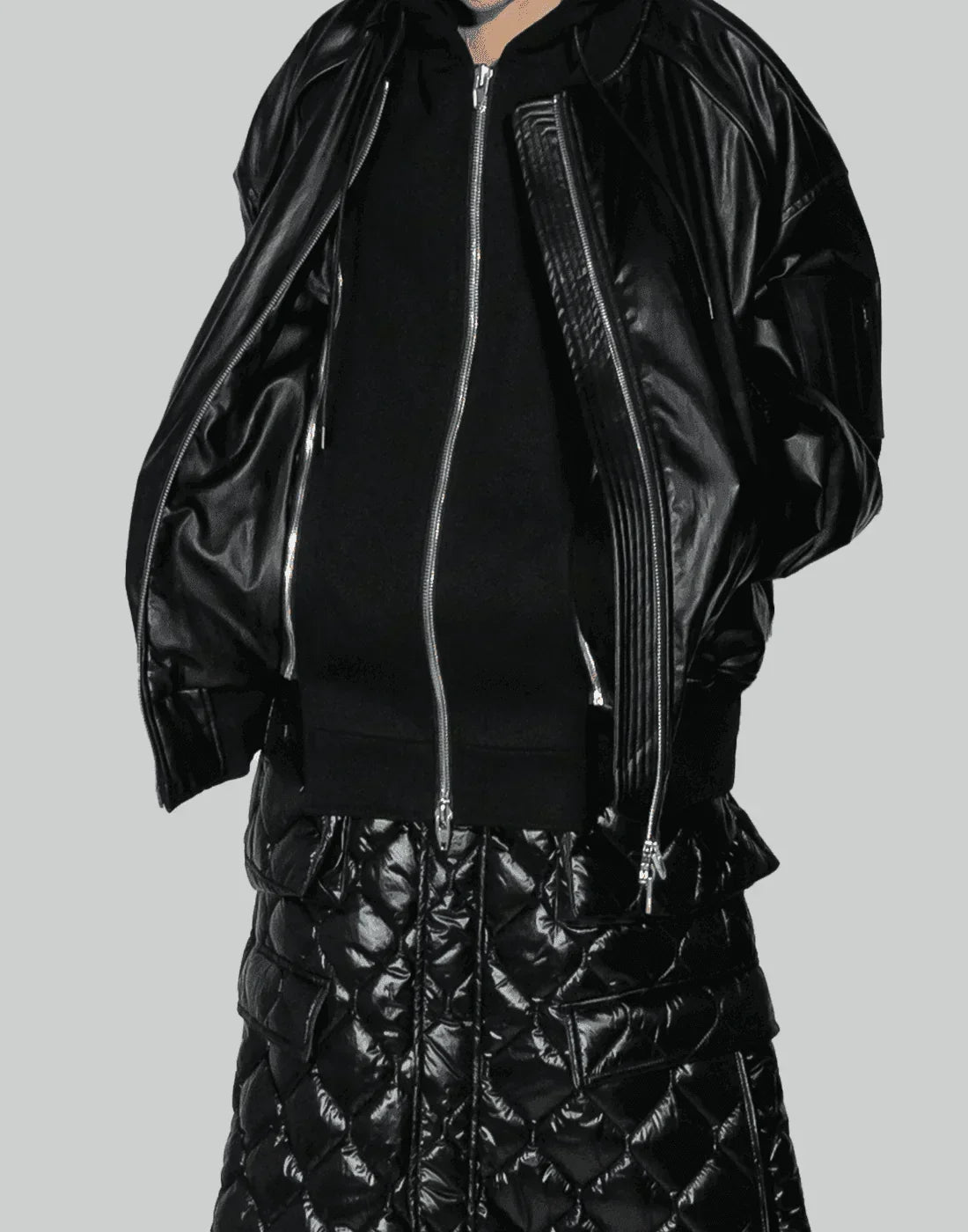 Juun.J - Fake Leather MA-1 Jumper - 082plus