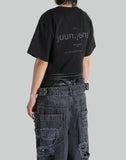Juun.J - Juun.Jeans Embroidered Regular Fit Cropped Top - 082plus