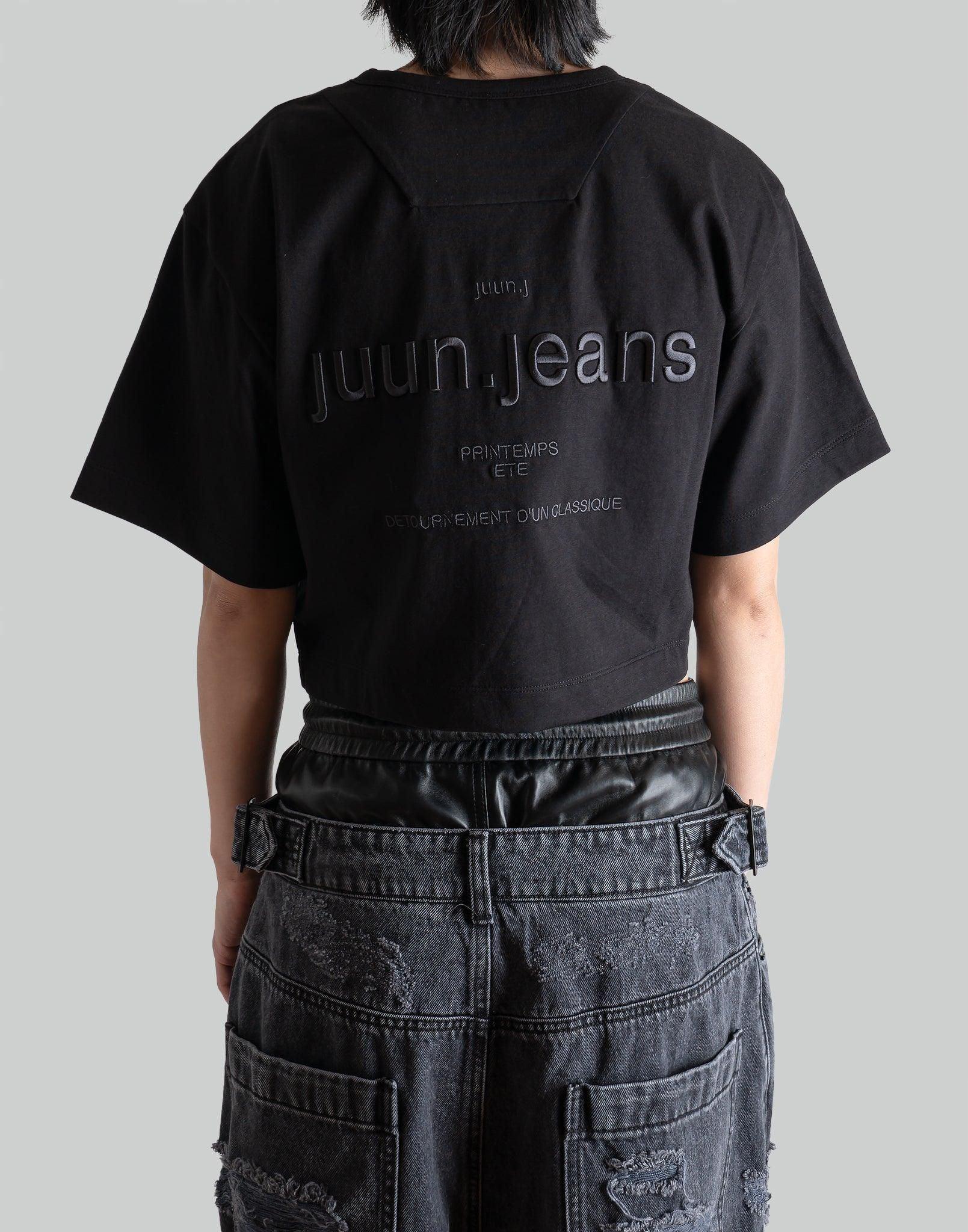 Juun.J - Juun.Jeans Embroidered Regular Fit Cropped Top - 082plus