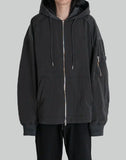 Nylon Ma-1 Hoody Zip-Up