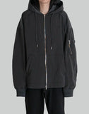 Nylon Ma-1 Hoody Zip-Up