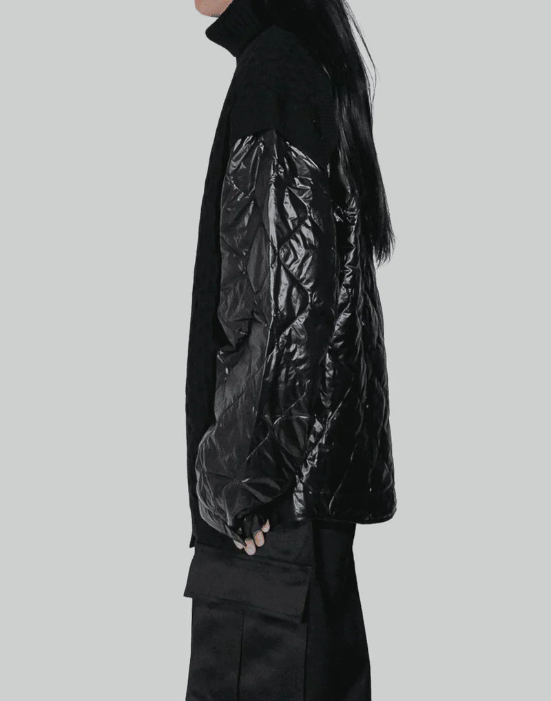 Juun.J - Quilting Paneled Turtle Neck Sweater - 082plus