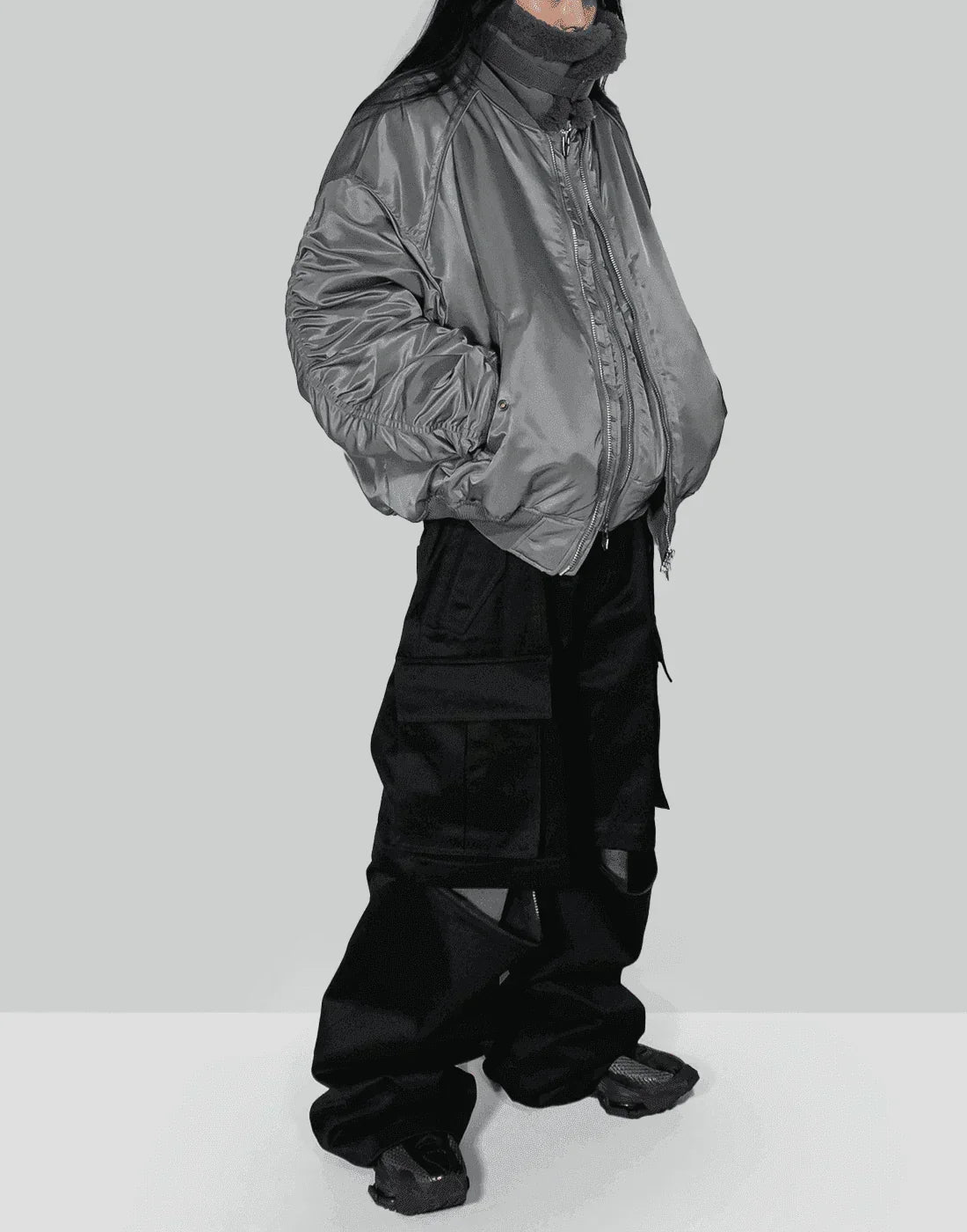 Juun.J - Shearing Lamb Collar Ma-1 Jumper - 082plus