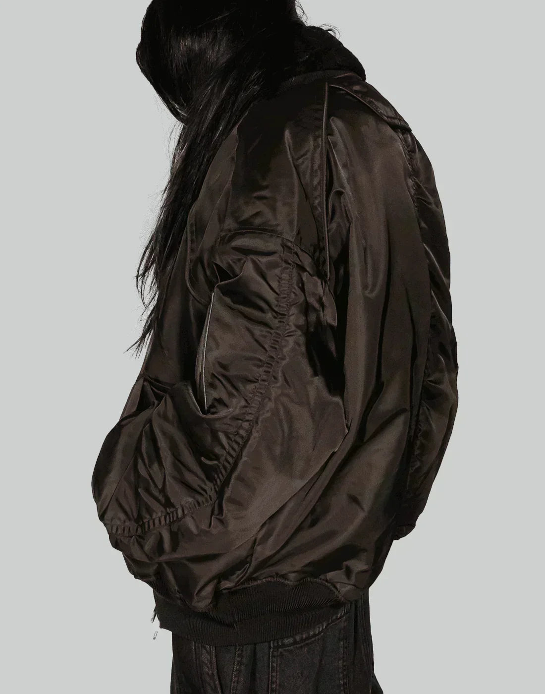 Juun.J - Shearing Lamb Collar Ma-1 Jumper - 082plus