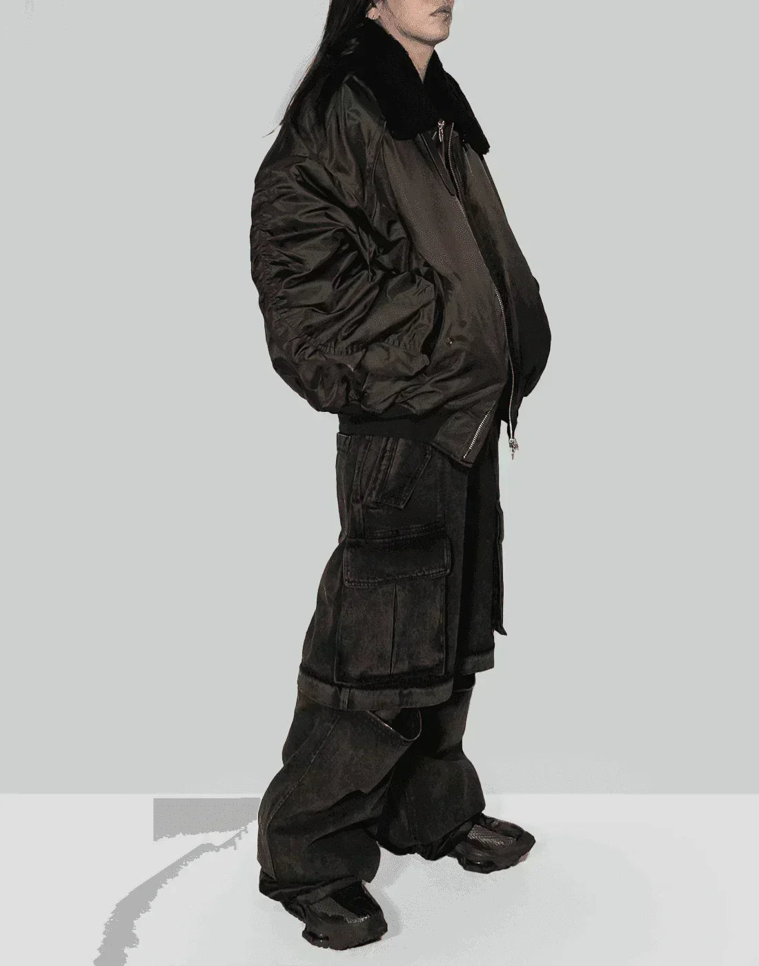 Juun.J - Shearing Lamb Collar Ma-1 Jumper - 082plus