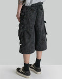 Juun.J - Washed Denim Wide Cargo Shorts - 082plus