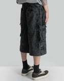 Juun.J - Washed Denim Wide Cargo Shorts - 082plus