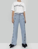 KIMHĒKIM - HEART STAMPED JEANS - 082plus