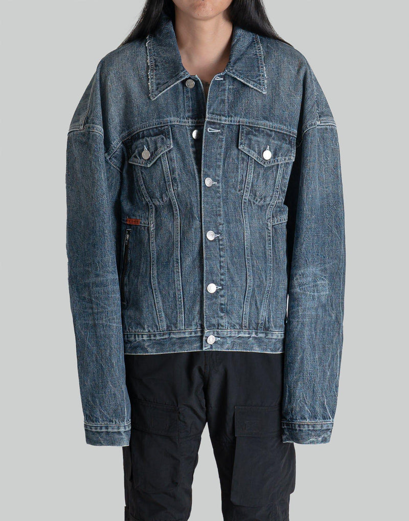 Martine Rose - BALLOON SHOULDER DENIM JACKET - 082plus