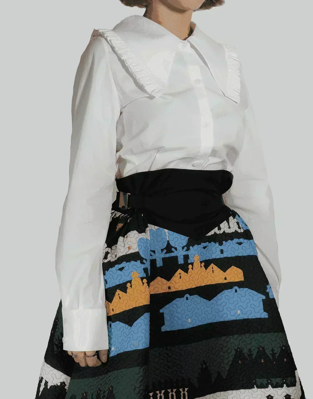 MINJU KIM - BUCKLE VOLUME SKIRT - 082plus