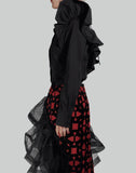 MINJU KIM - NECK BUCKLE RUFFLE BLOUSE - 082plus