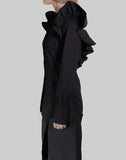 MINJU KIM - NECK BUCKLE RUFFLE BLOUSE - 082plus