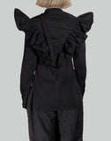 MINJU KIM - NECK BUCKLE RUFFLE BLOUSE - 082plus