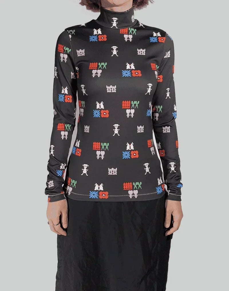 MINJU KIM - PRINT JERSEY TOP - 082plus