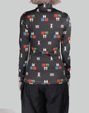 MINJU KIM - PRINT JERSEY TOP - 082plus
