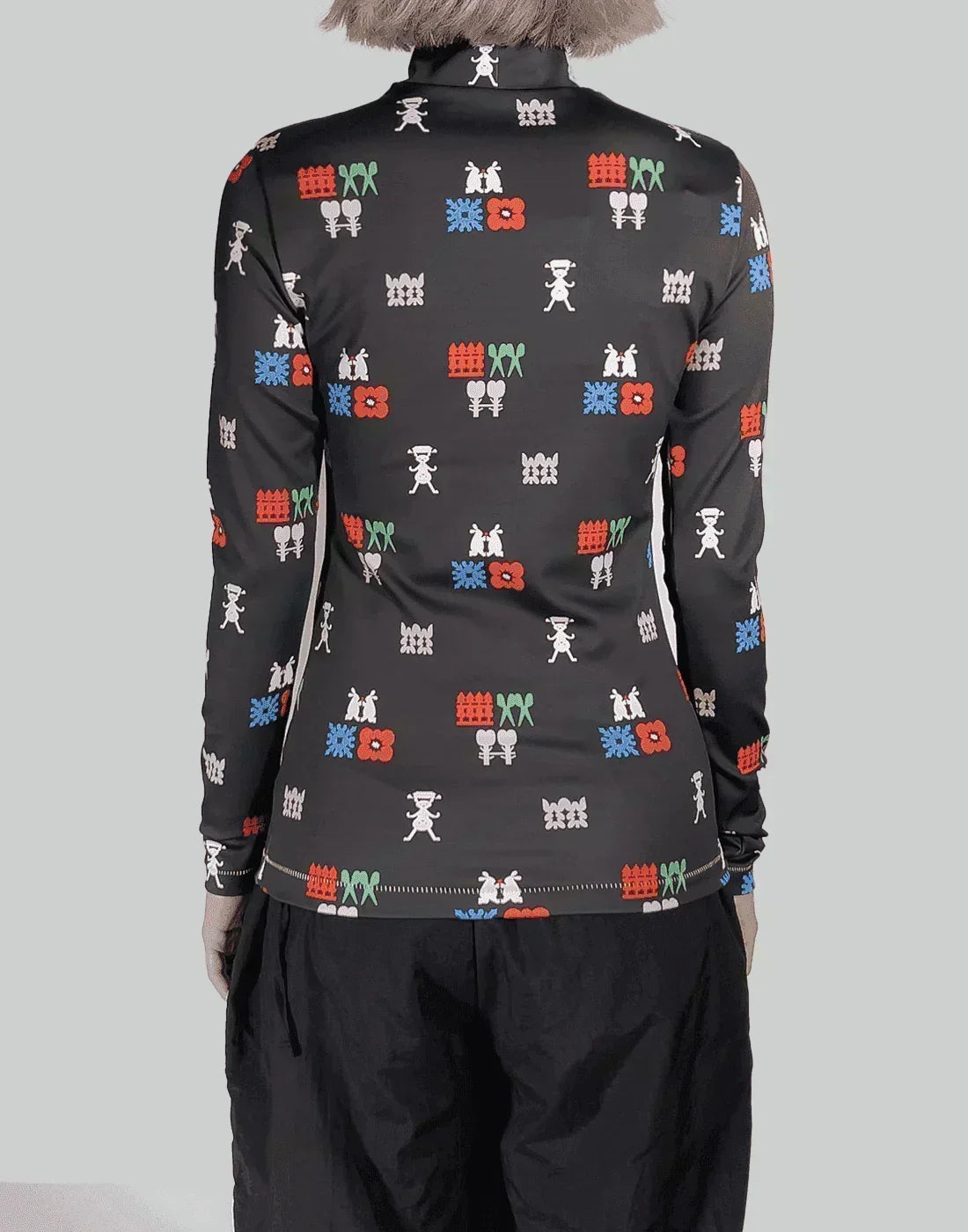 MINJU KIM - PRINT JERSEY TOP - 082plus