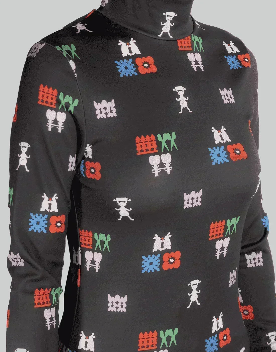 MINJU KIM - PRINT JERSEY TOP - 082plus