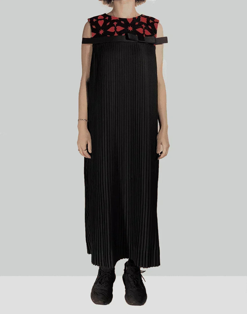 MINJU KIM - RIBBON BELT PLEATS DRESS - 082plus