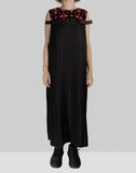 RIBBON BELT PLEATS DRESS