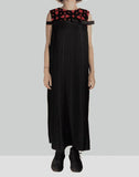 RIBBON BELT PLEATS DRESS