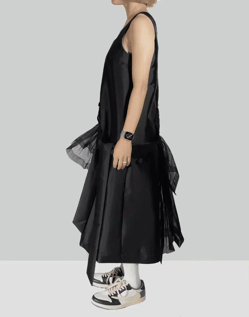 MINJU KIM - RUFFLE ASYMMETRY DRESS - 082plus