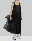 MINJU KIM - RUFFLE ASYMMETRY DRESS - 082plus