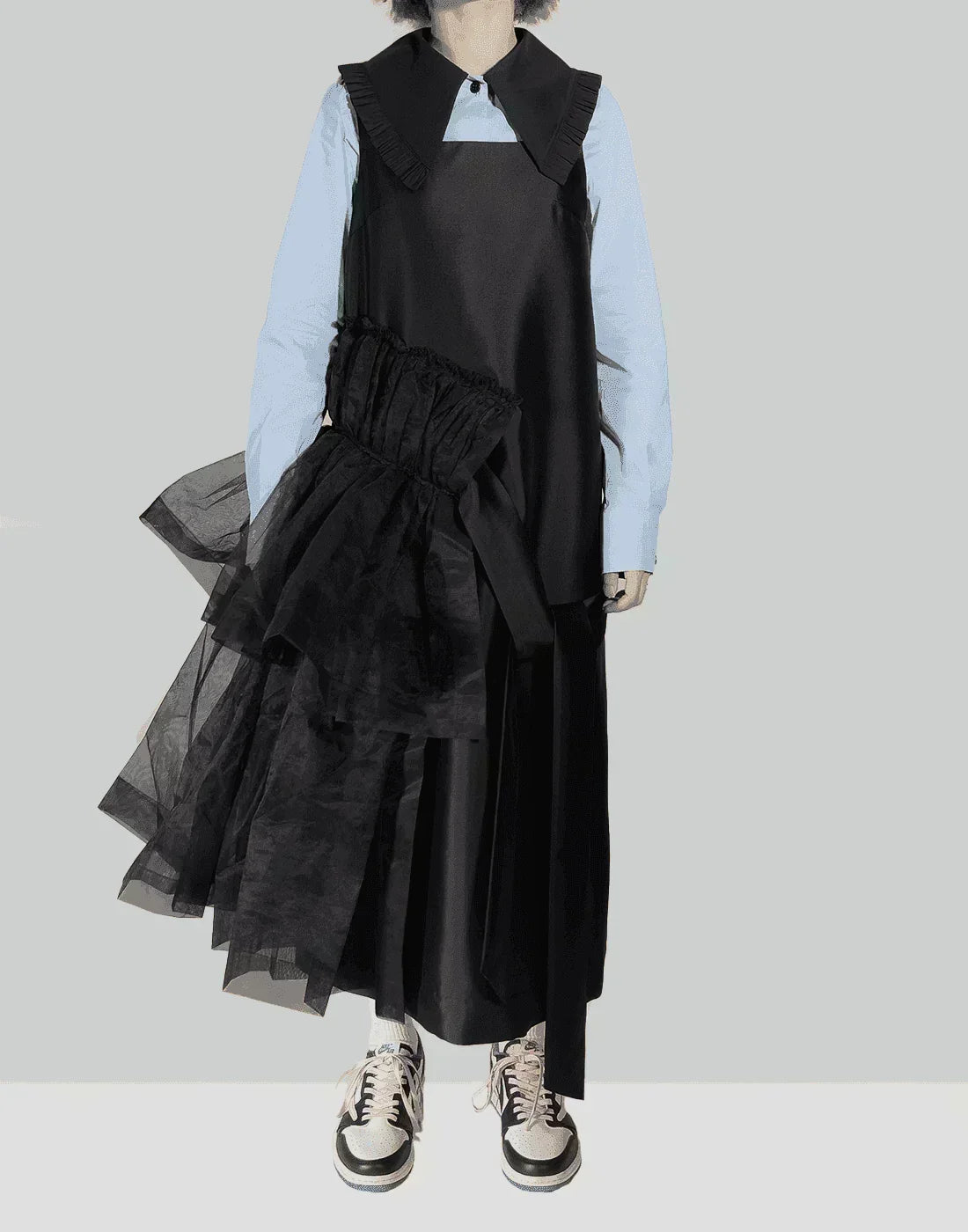 MINJU KIM - RUFFLE ASYMMETRY DRESS - 082plus