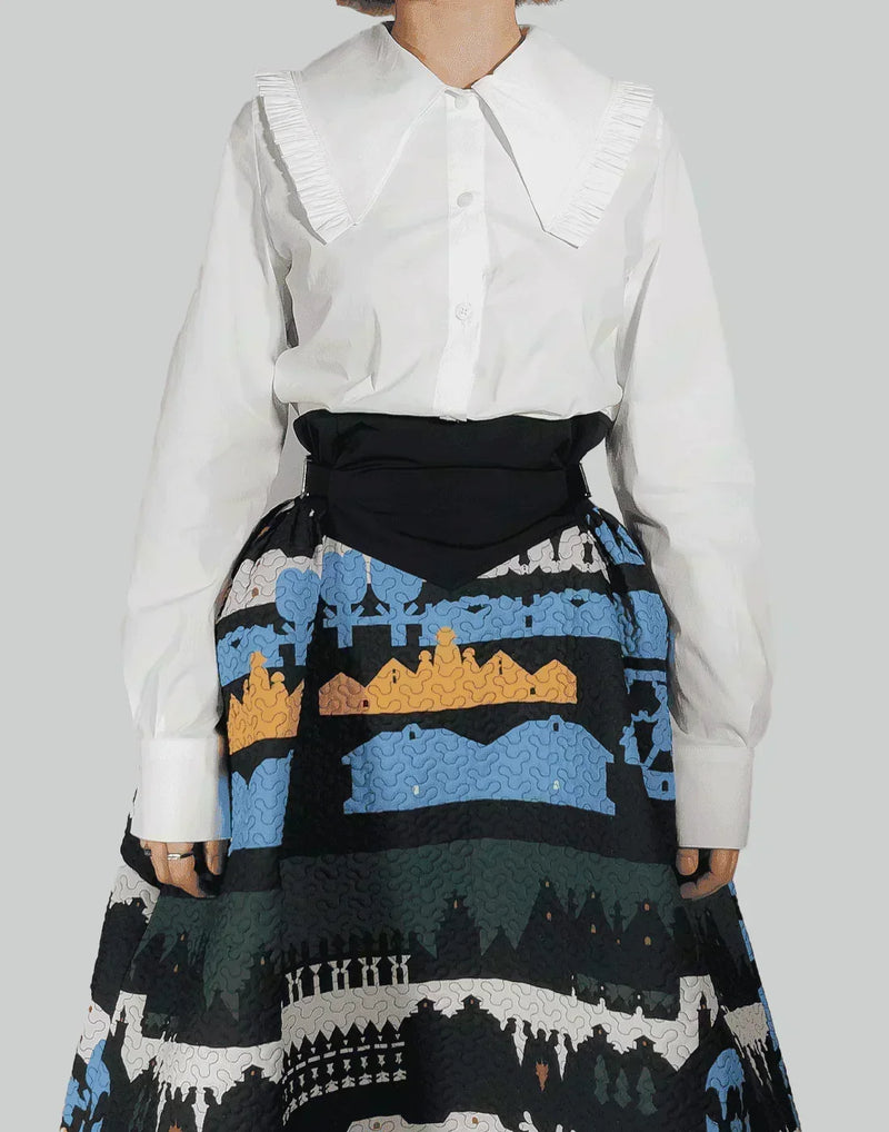 MINJU KIM - RUFFLE COLLAR BLOUSE - 082plus