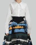 RUFFLE COLLAR BLOUSE